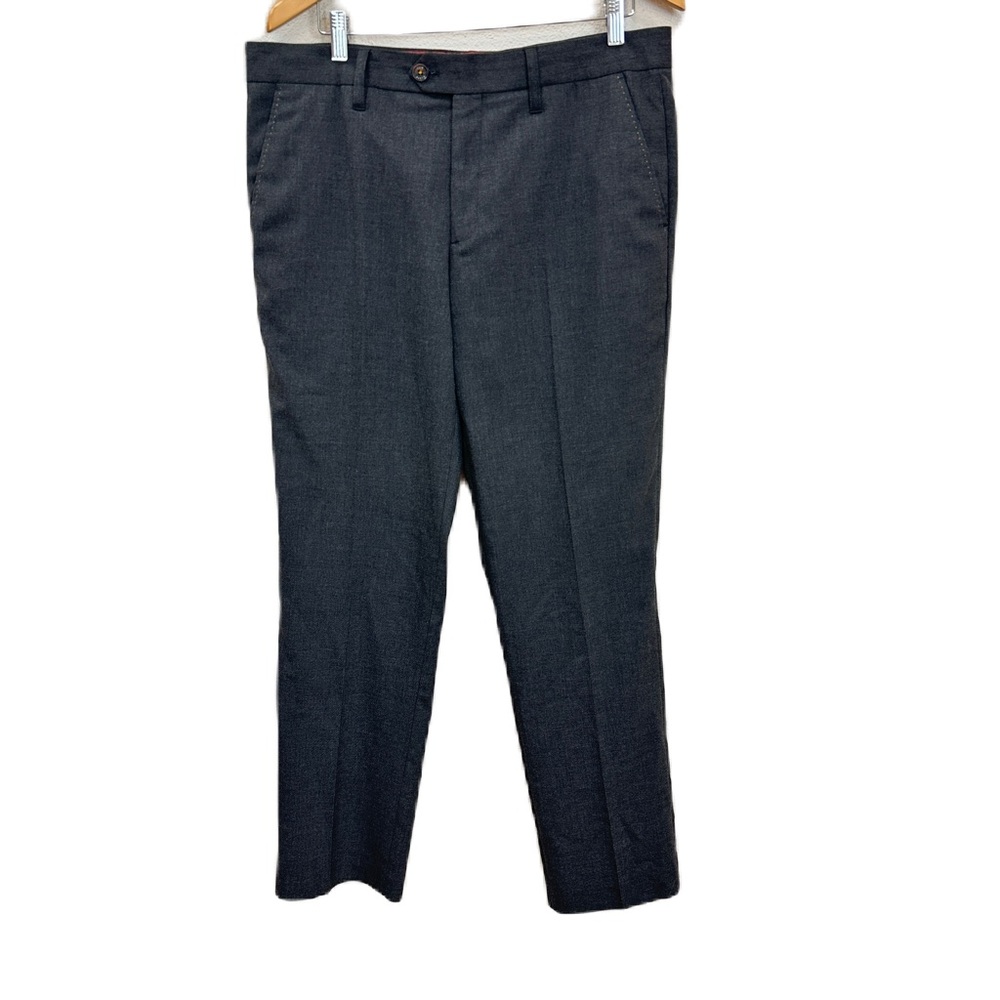 Ted Baker Gray Trousers Dress Straight Leg Dress Pants Men’s 36R‎